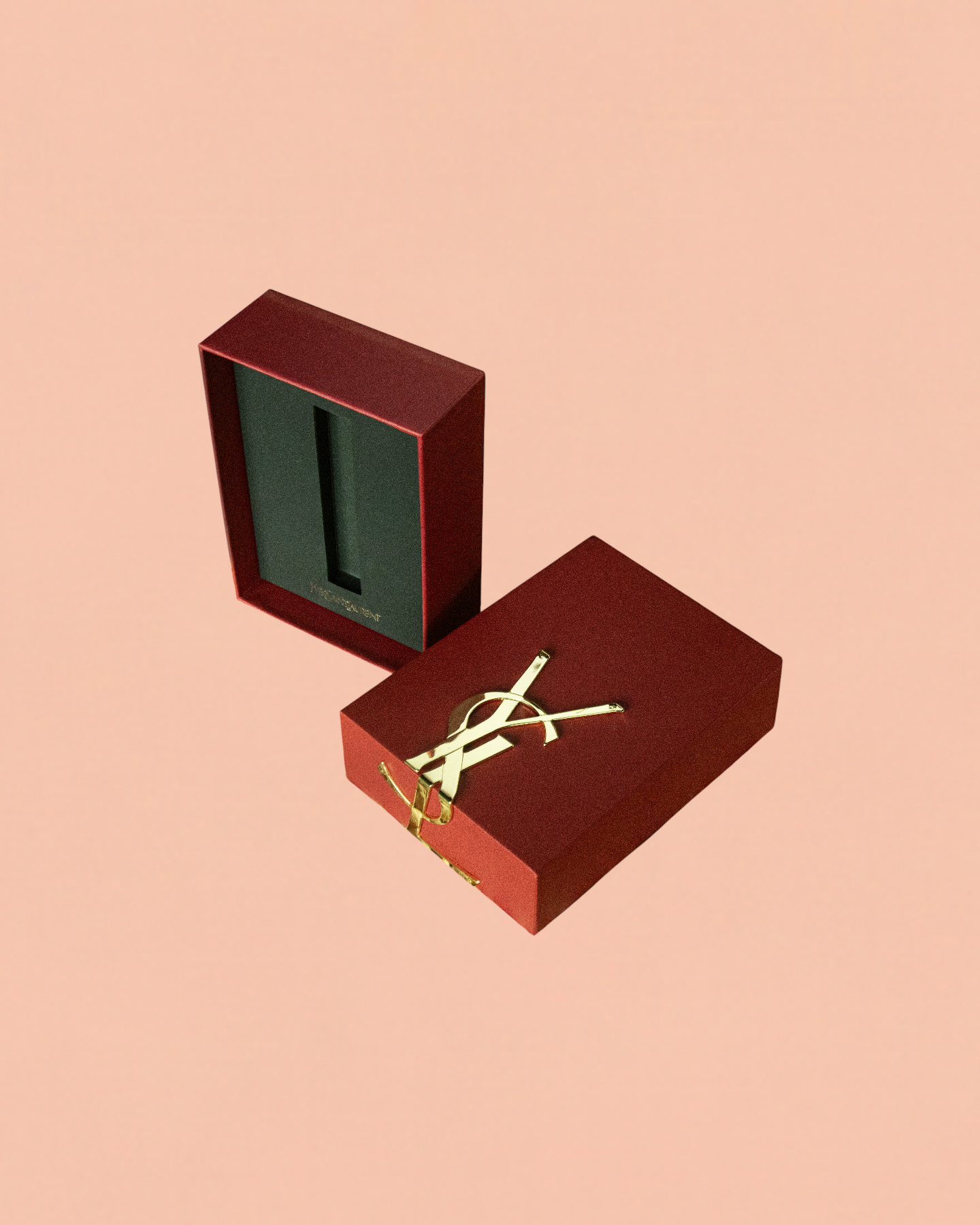 Burgundy Lid and Base Cosmetic Box