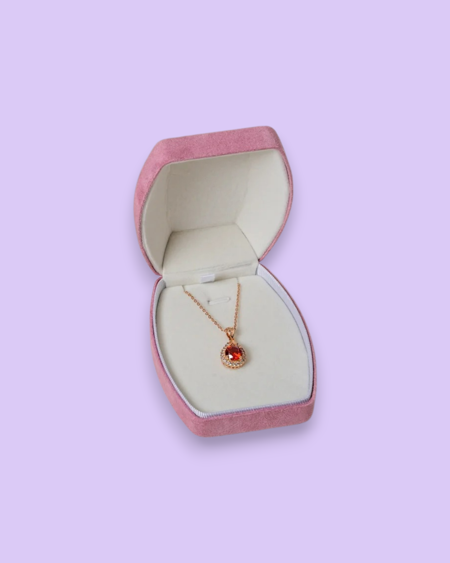 Velvet Clamshell Jewelry Box