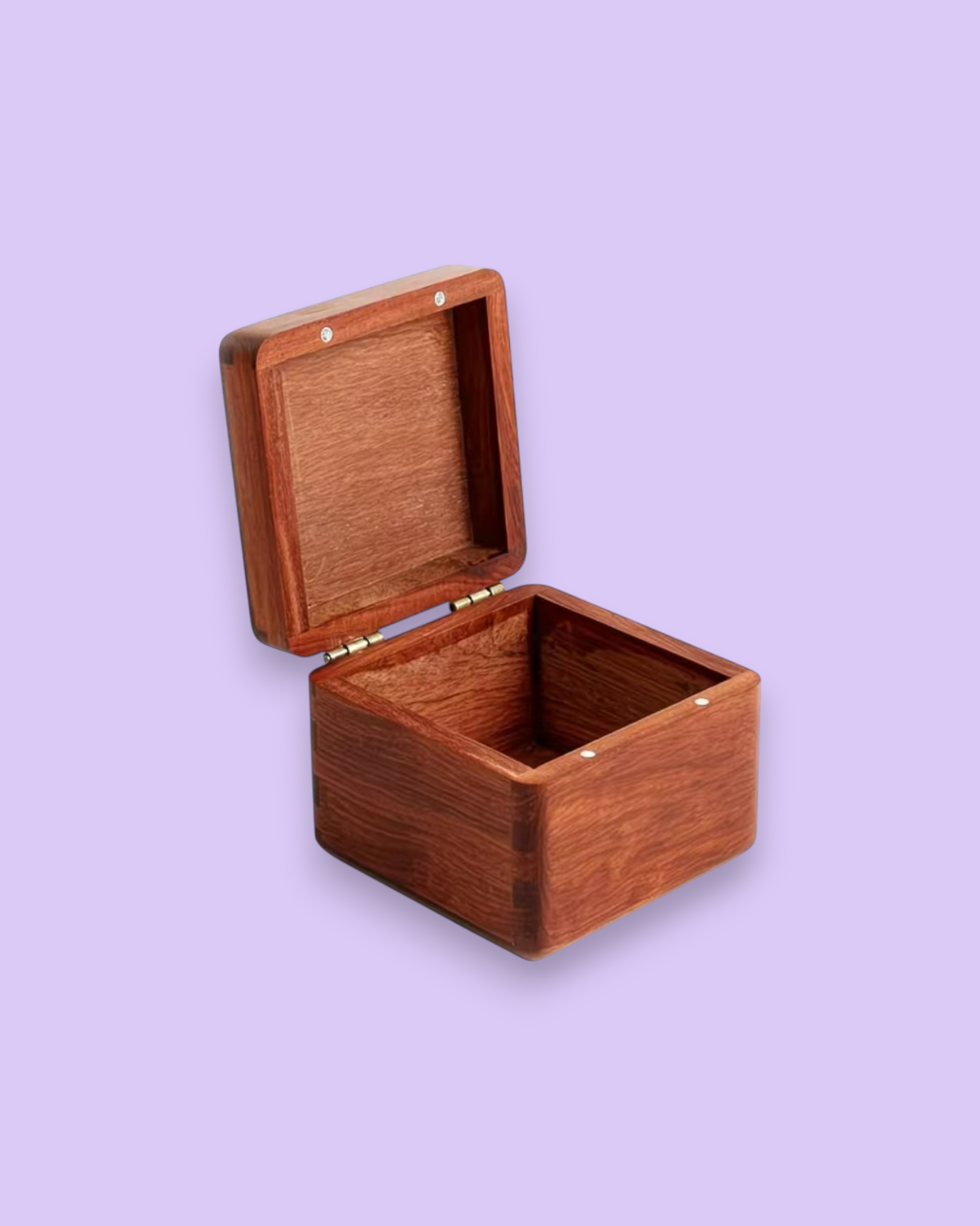 Solid Wood Hinged Jewelry Box