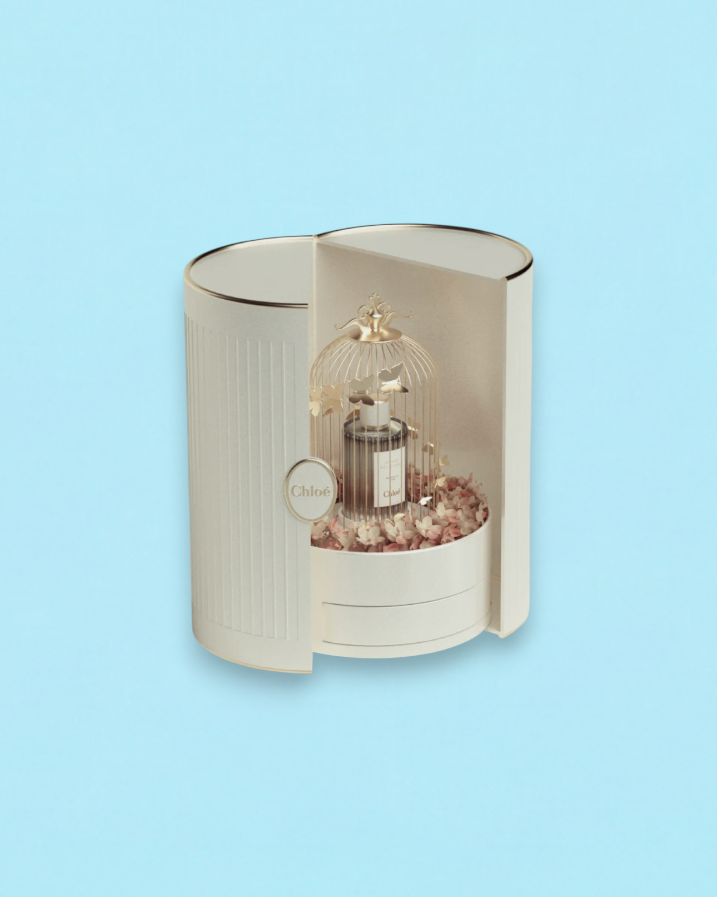 Cylindrical Double Door Perfume Box