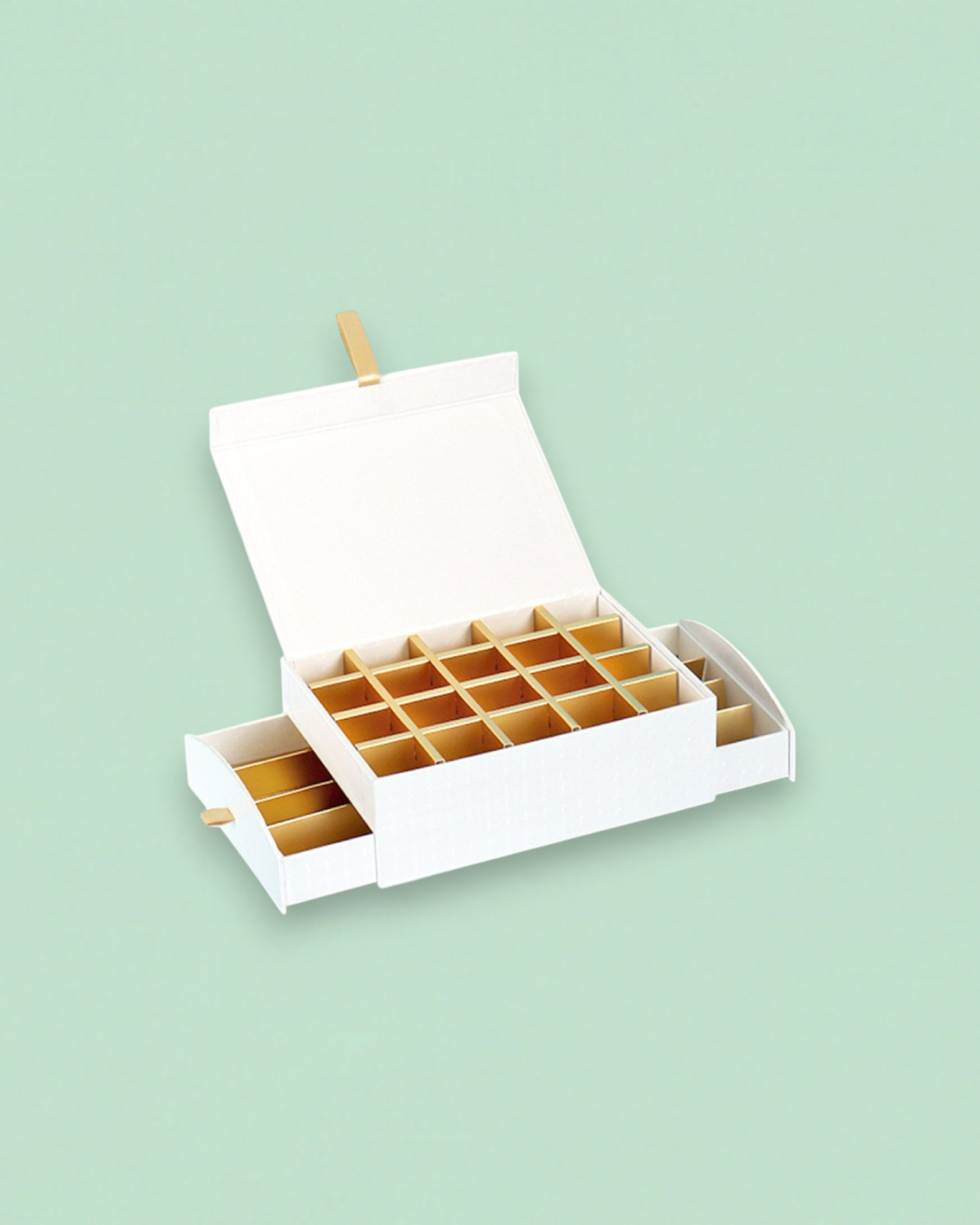 Top Flip Lid Double Drawer Chocolate Box